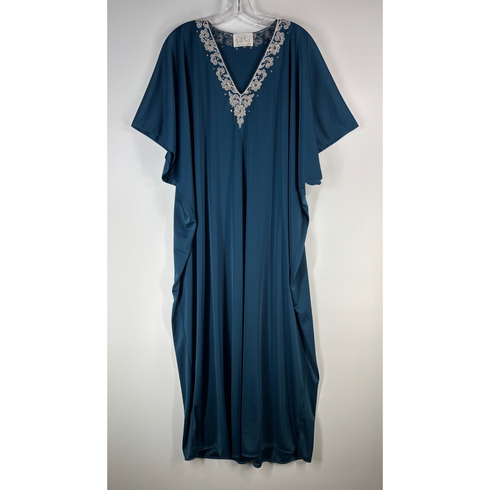 Lucie Ann Beverly Hills VTG 70s Caftan OSFA Embellished Glam Hostess Glam Dress