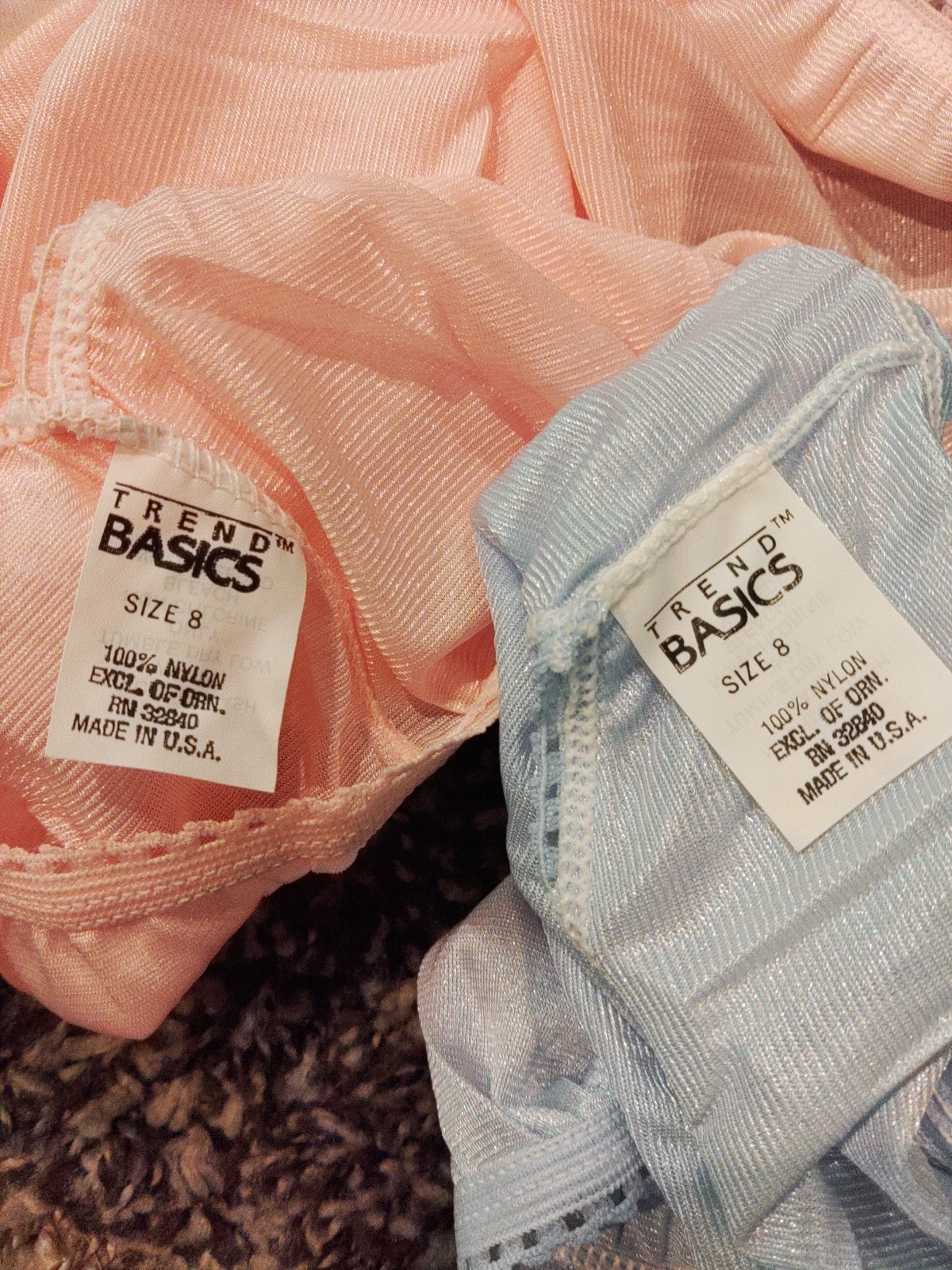 NEW! 2 Pair Vintage Trend Basics Nylon High Cut Briefs Panties Size 8 Silky Soft
