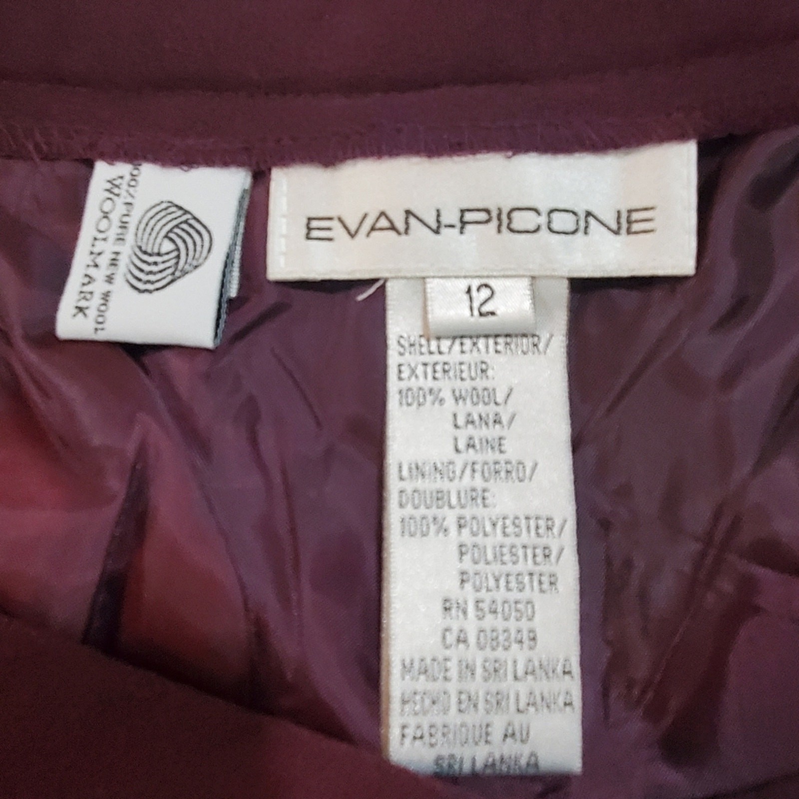 Vintage 90s Purple Wool Super High Rise Pleated Trouser Casual Pants Size 12