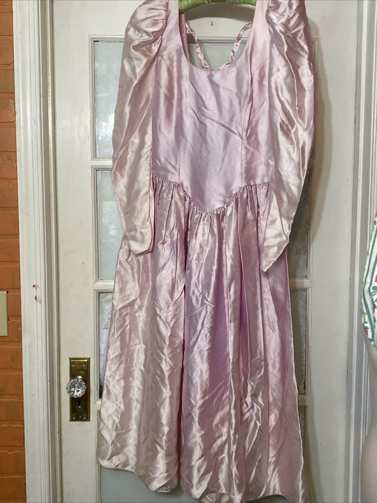 Dance Allure Vintage 80s Pink Liquid Satin Bridesmaid Party Prom Dress 9/10