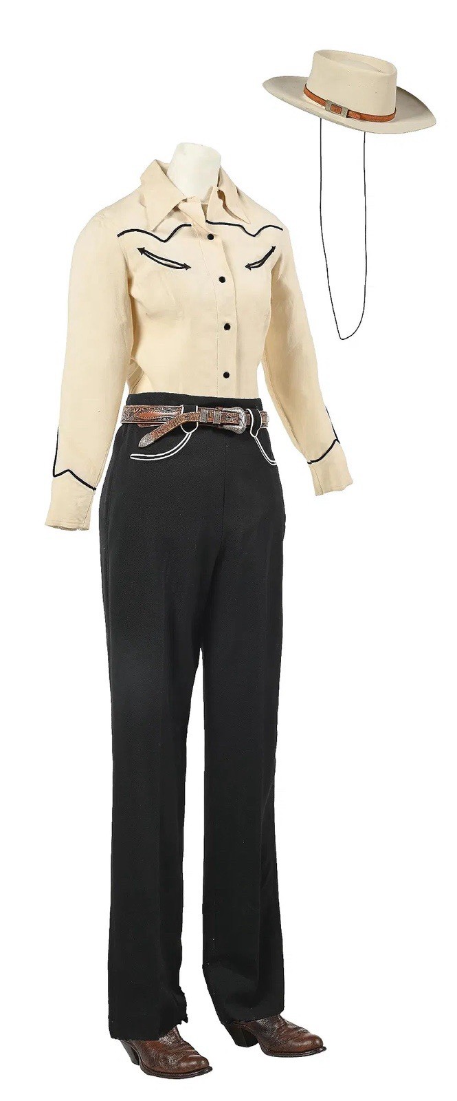 1940s Western Outfit Classic – SHIRT – HAT – PANTS – BELT – STERLING SILVER