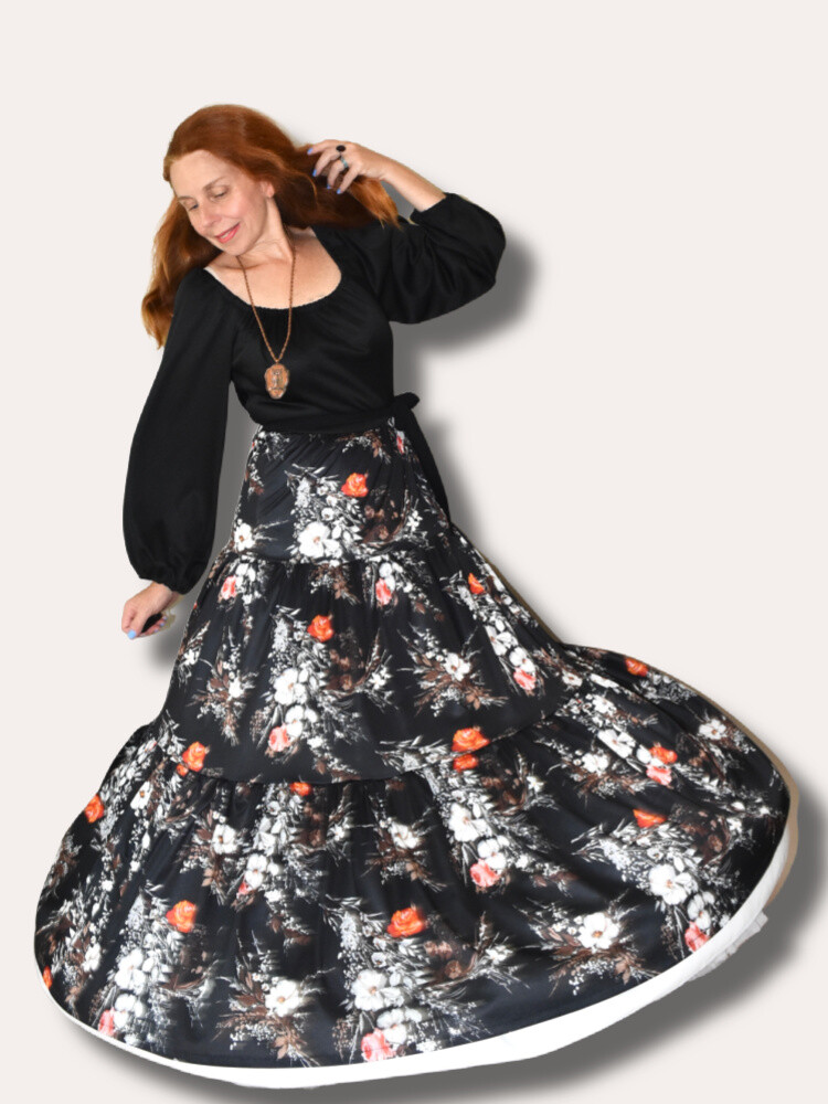 ~*VINTAGE 1970s BRITISH MADE HIPPIE EARTH MOTHER MAXI LENGTH DRESS Sz 14 *~