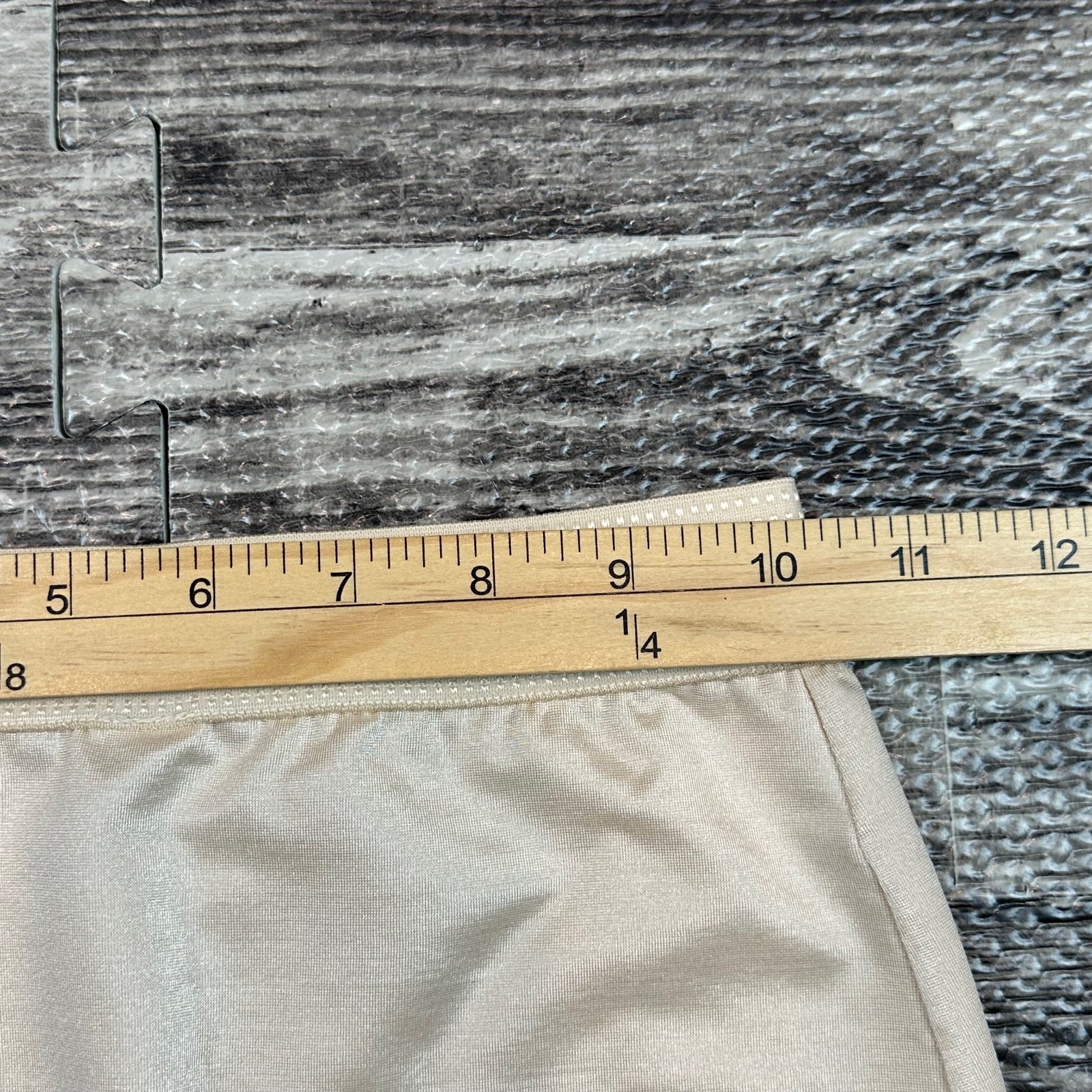 Vintage Shape-Mate Wiggle Skirt Half Slip Built-in Panty XL 31″-32″ Beige Sissy