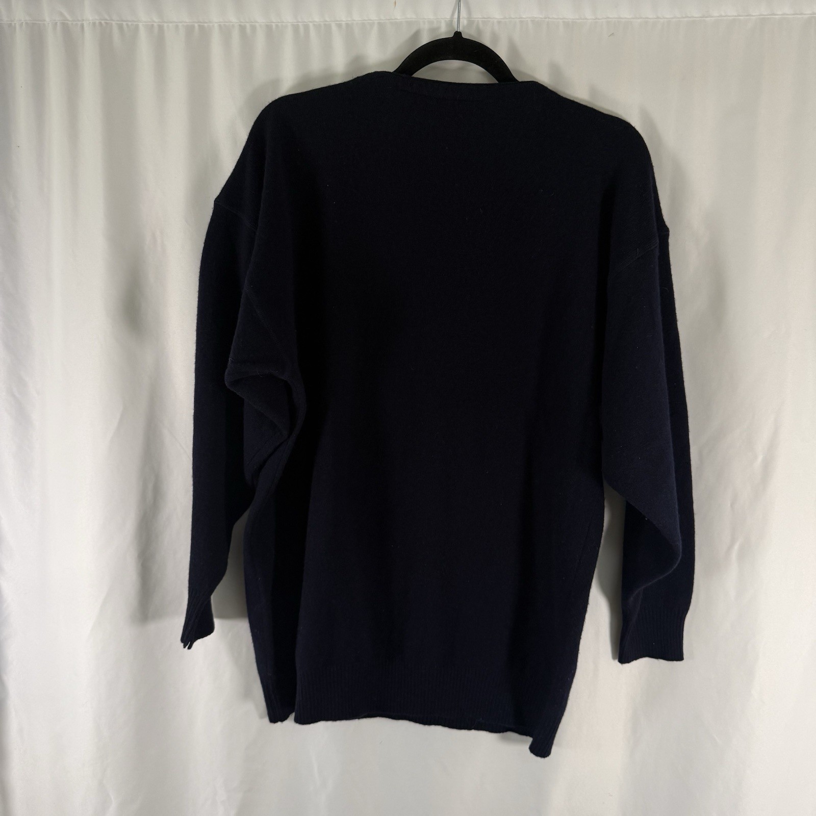 Ann Tjian for Kenar Lambswool Blend Sweater Women’s Medium Black Round Neck