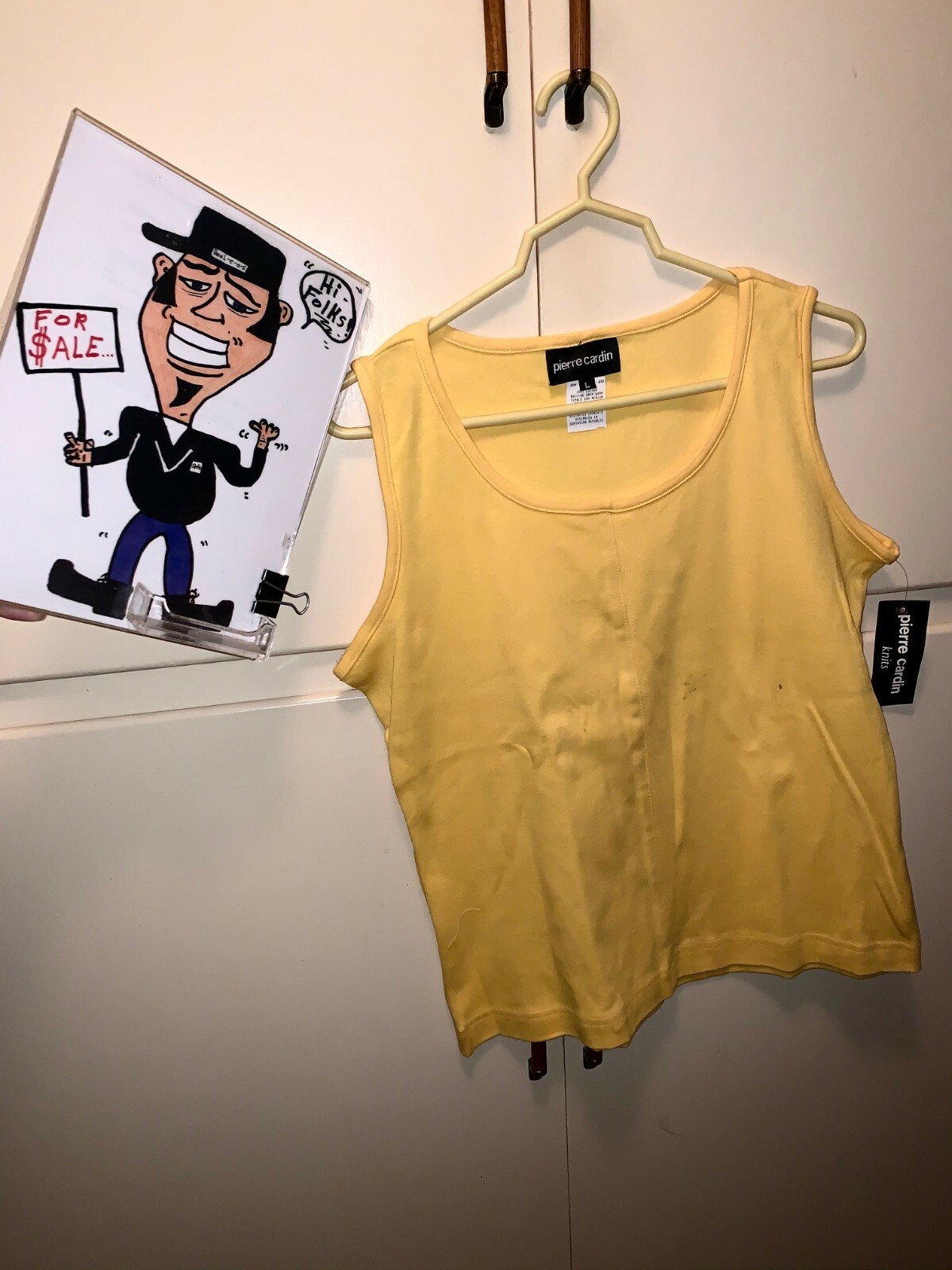 VINTAGE LADYS LSIZE TOP YELLOW PIERRE CARDIN THE BROADWAY NEW TAGS TV OVERSTOCK