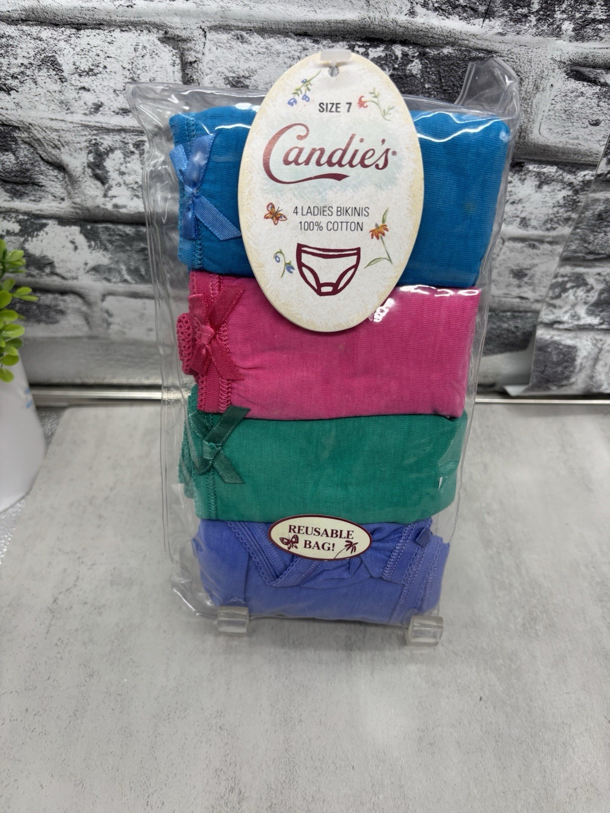 Vintage Candies Hi Cut Briefs Size 7 (4 Pack) NOS