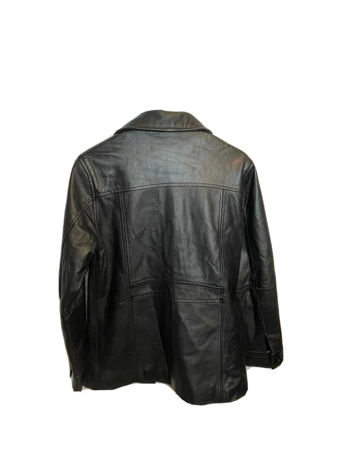 Vintage Excelled Collections Womens Leather Jacket Size Small Button Up Front