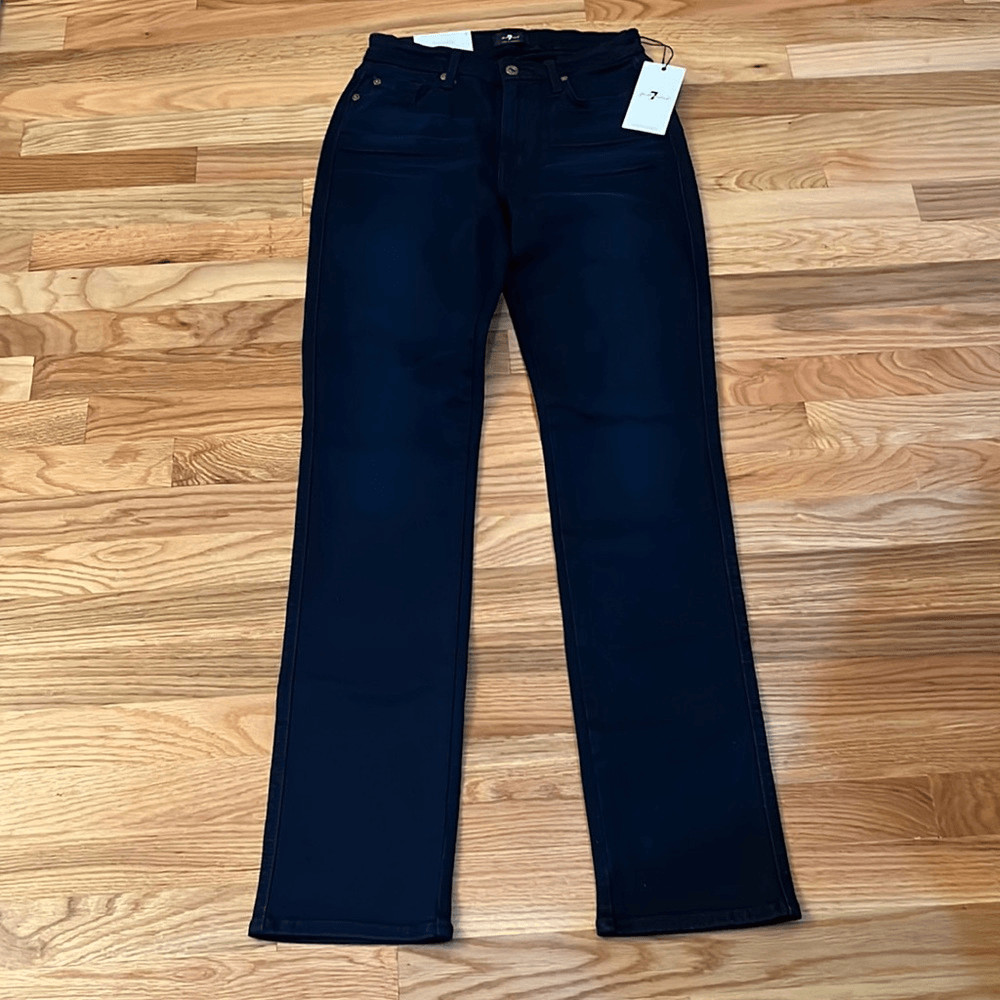 NWT 7 for all Mankind Kimmie Straight Leg Slim Illusion Luxe size 27