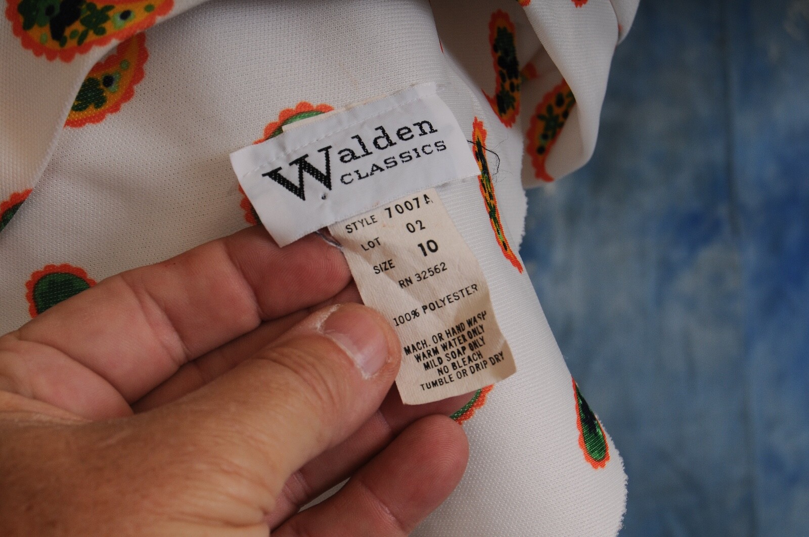 Vintage 1970s Walden classics polyester mini dress belted 6/8 pussy bow