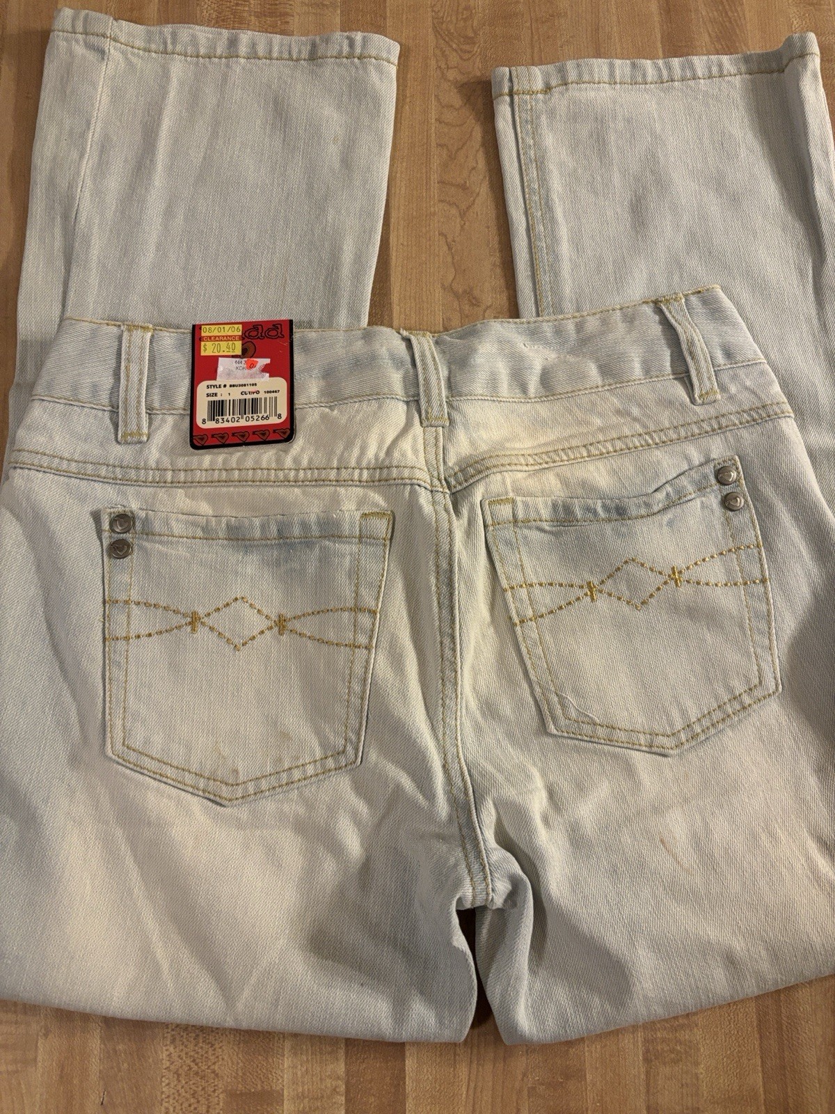 Vintage Mudd Basic Cropped Jeans Womens Juniors 1 Light Blue NWT
