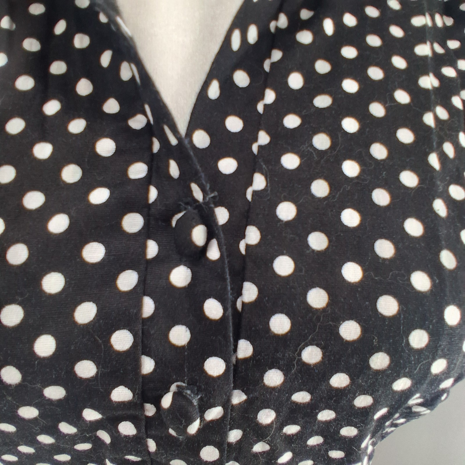 Vintage Midi Dress Polka Dot Size Large Rockabilly Fit & Flare Cap Sleeve Y2K