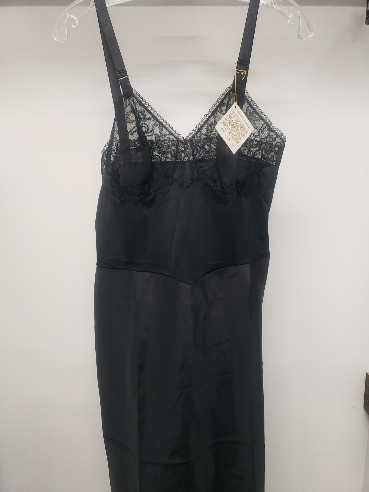 Warner’s Black Full Slip Laros Size 34 Vintage