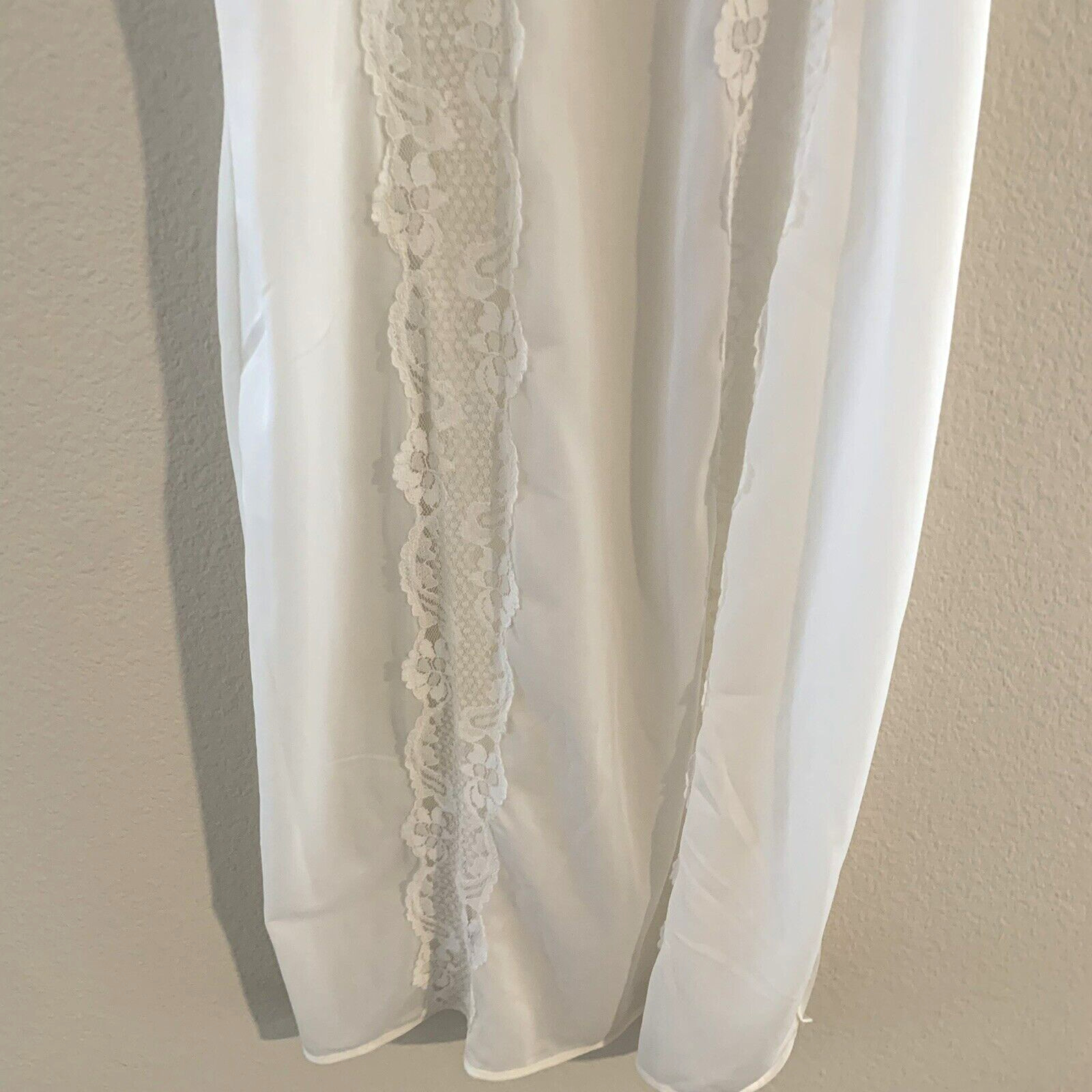 SCHIESSER Germany Slip Size 42 XS White Lace Nylon Vintage