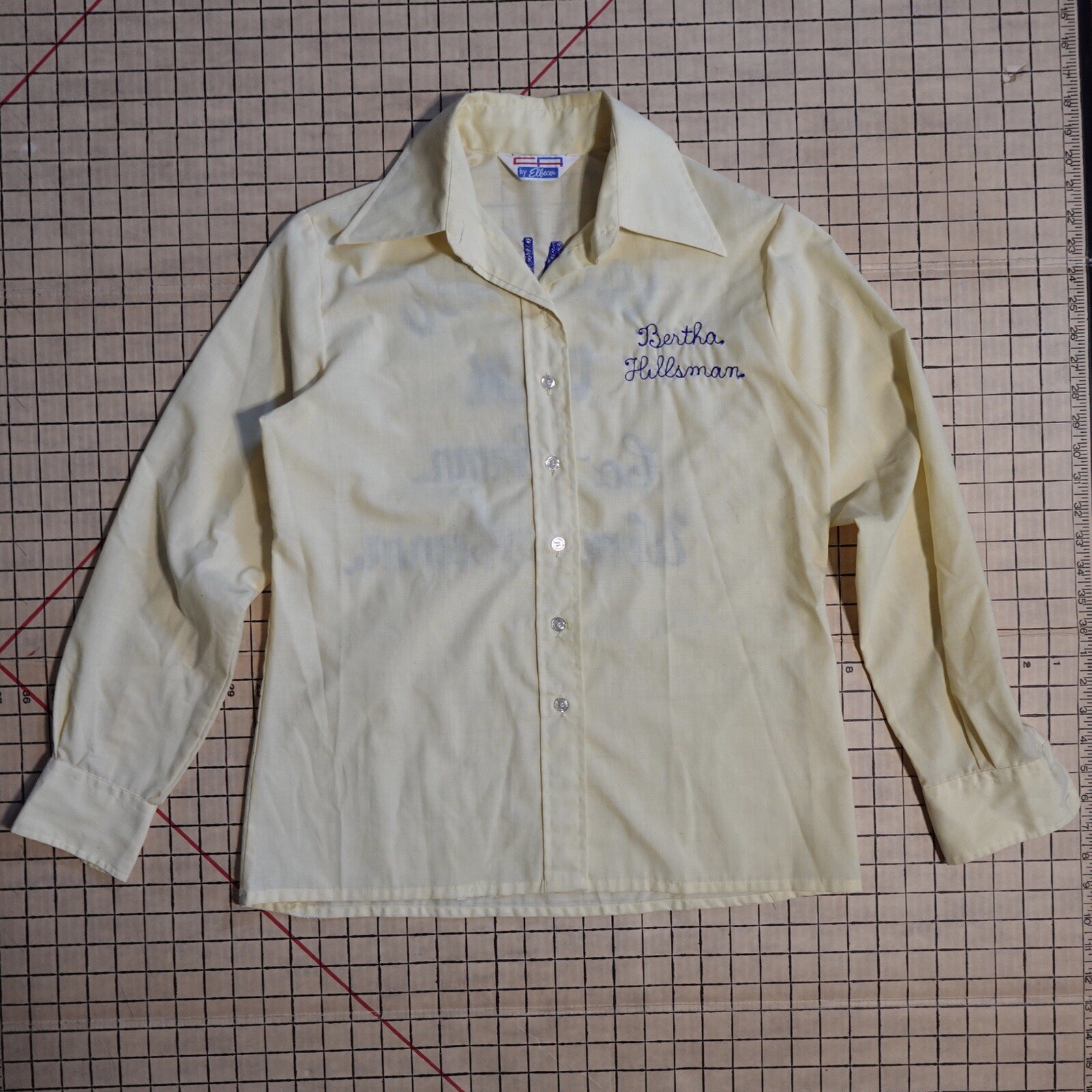 Vintage 50s 60s UAW Union Elbeco Chain Stitched Work Shirt Womens