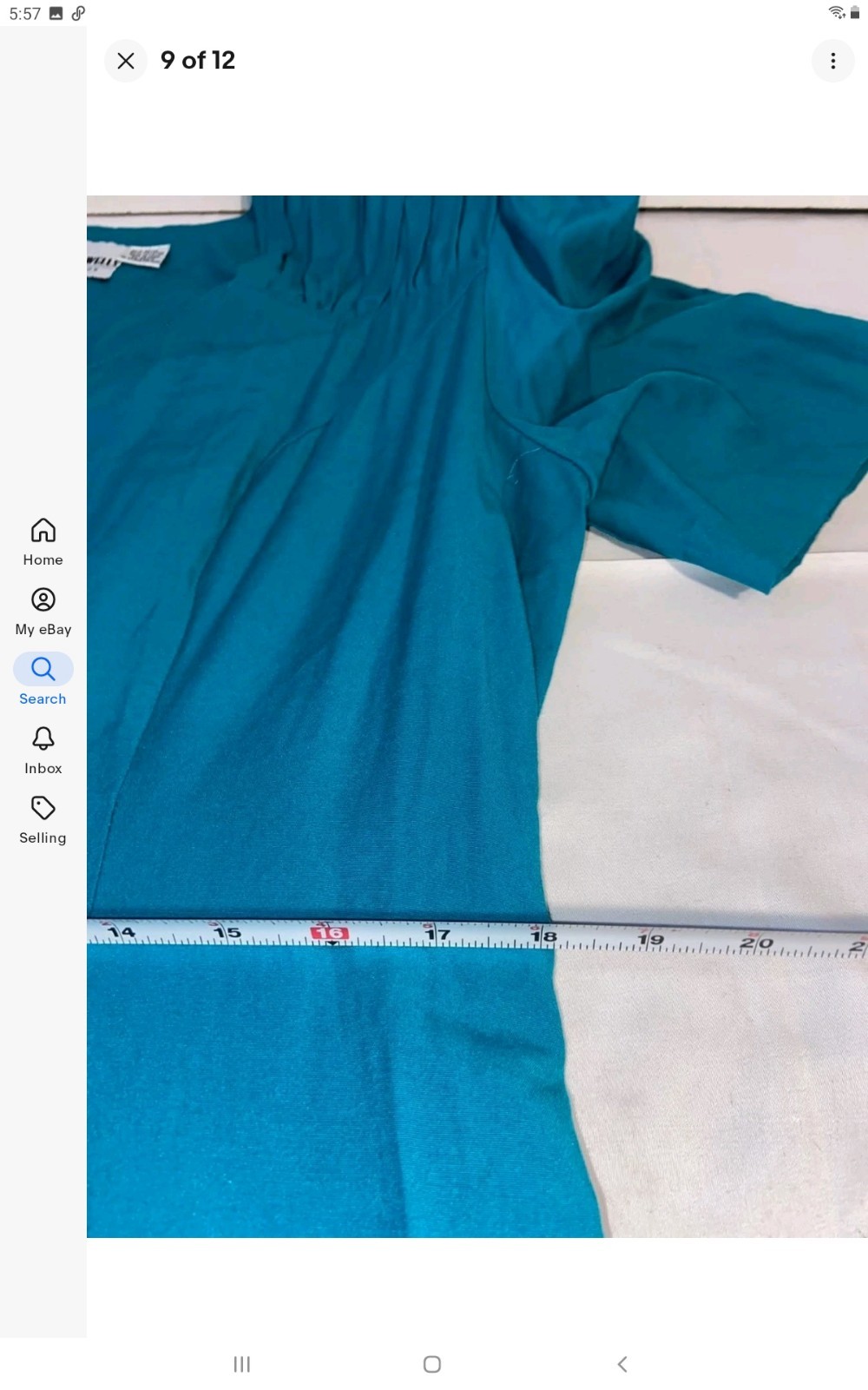 Vintage Teal Green Sunshine Button Up By Caroline Wells Womens L 1980S