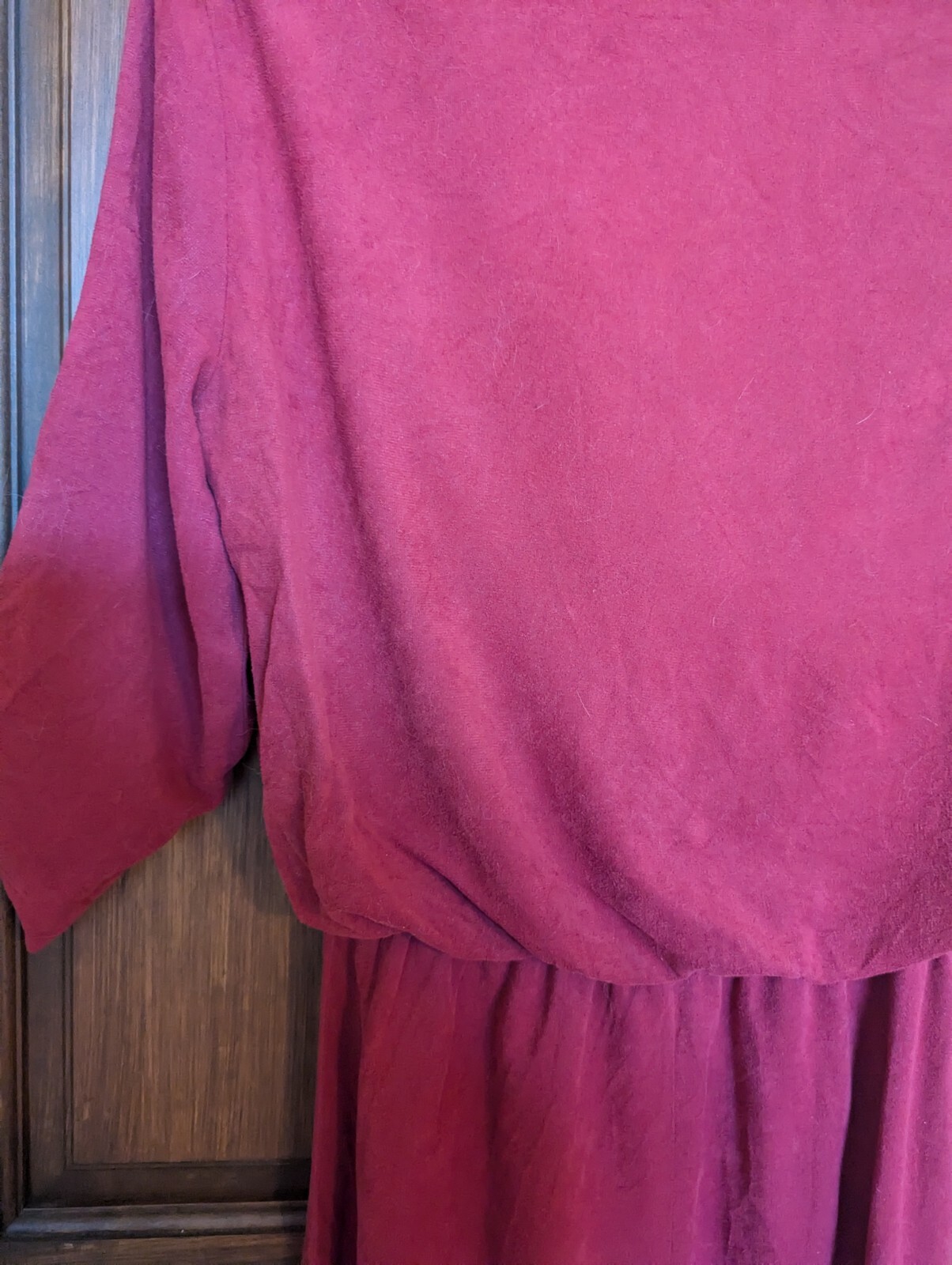 Vintage 70’s 80’s Jody T Of California Red Brushed Cotton Casual Dress Size XS