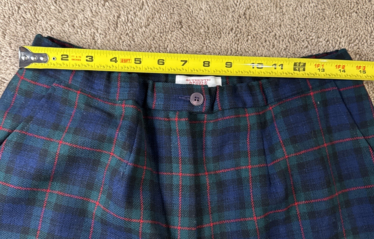 VTG Pendleton Women Size 14 Blue Green Plaid Ladies Dress Pant 100% Virgin Wool