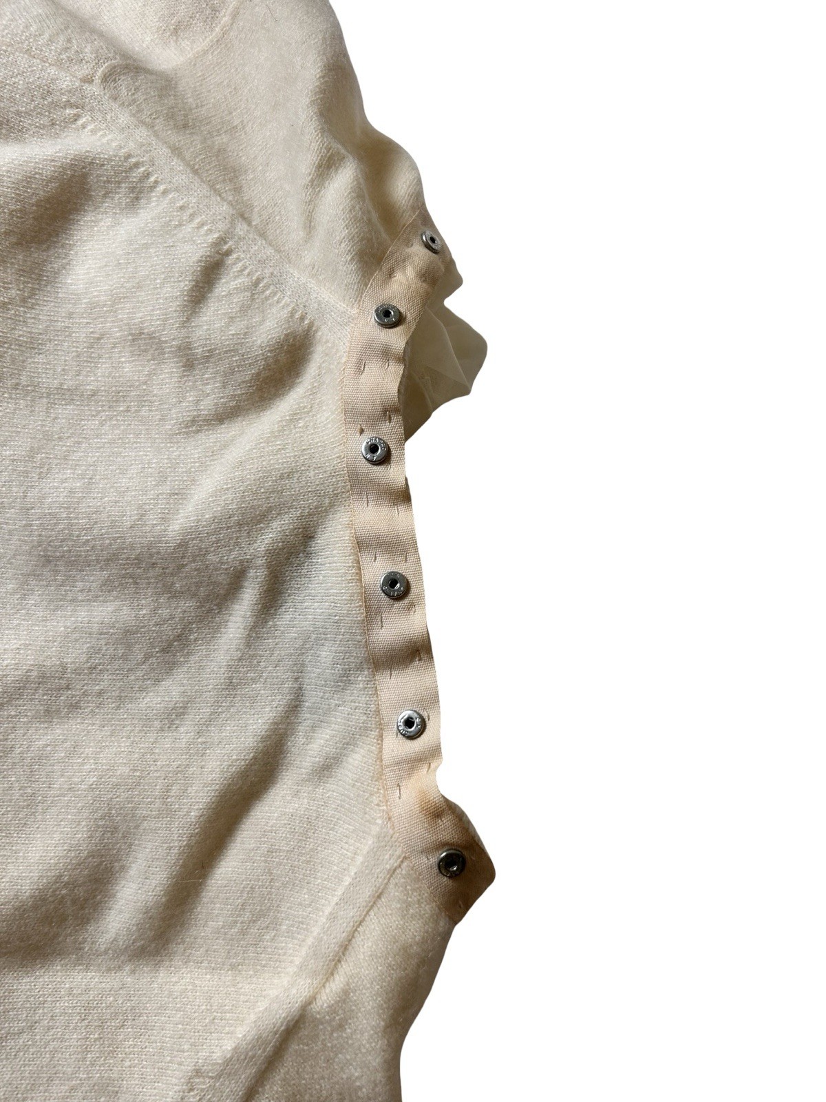 VTG 50s Bernhard Altmann 100% Cashmere Cardigan Sz M Mink FUR Collar Jeweled