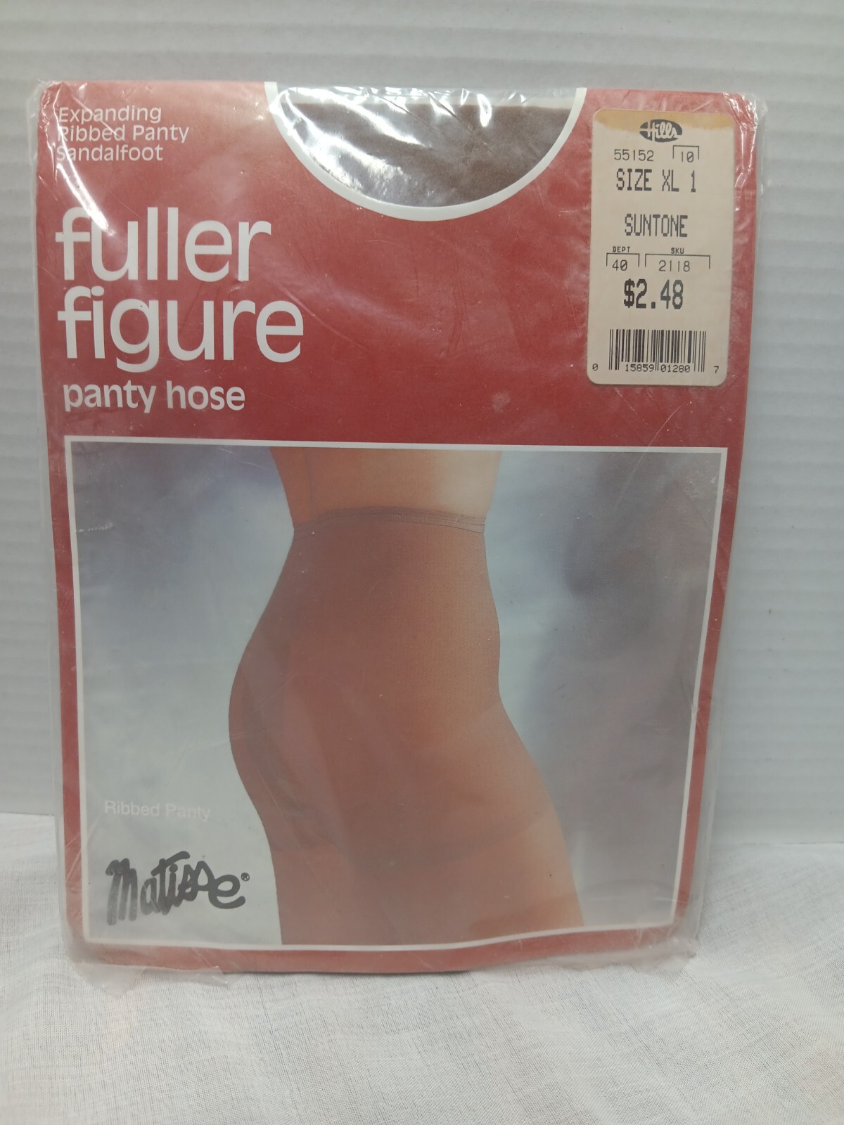 Vintage Matisse Fuller Figure Pantyhose XL 1 Sandalfoot (Suntone) (New)