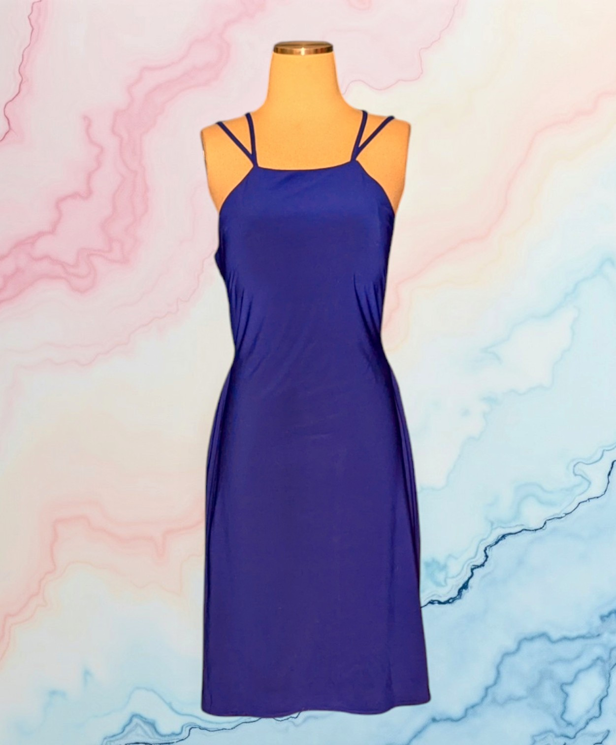 MORGAN & CO 90’s Formal Purple STRAPPY Cocktail Prom Dress Junior’s Womens Sz 13