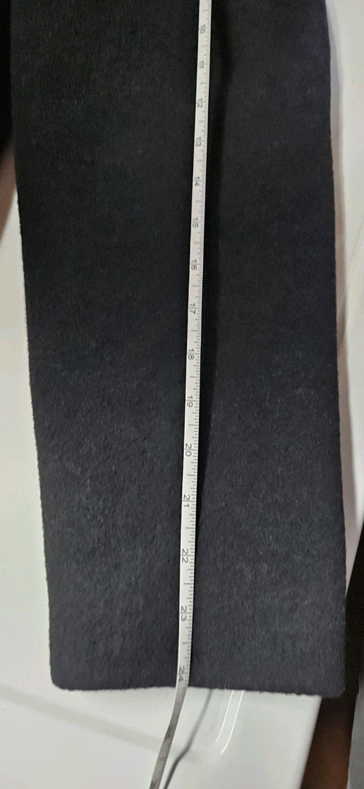 I. Magnin Womens Black Long Wool Coat Band Collar Side Button Sz 9/10 (M) VGUC