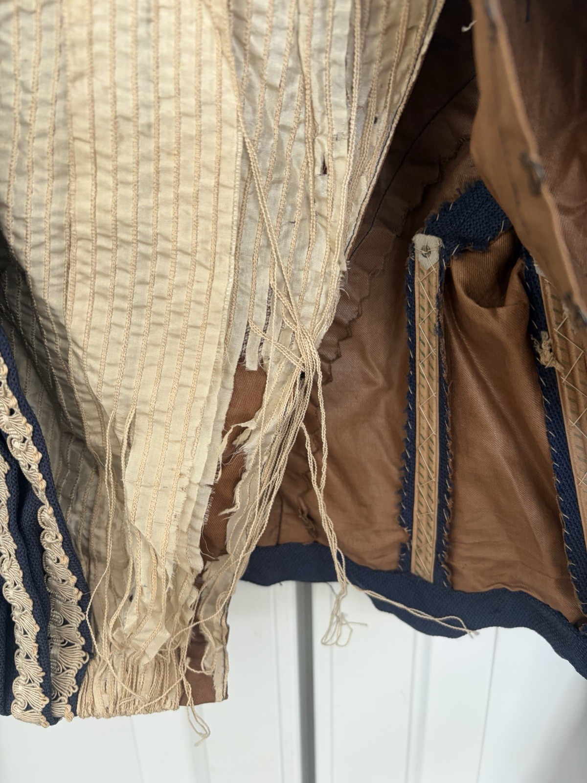 Victorian Heavy Blue Winter Walking Suit
