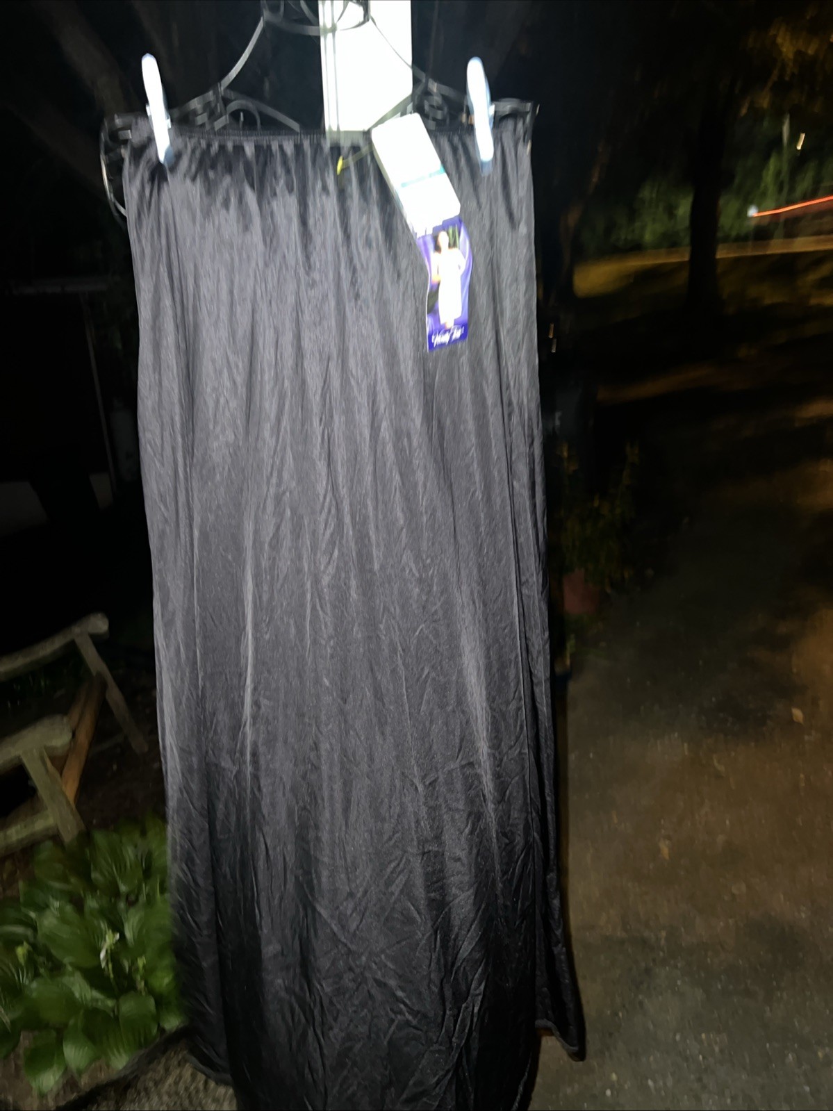 Vanity Fair Black Half Slip Size Large 37 Inches New With Tags