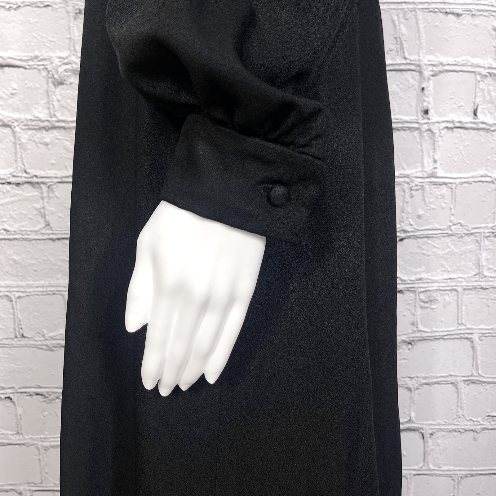 Vintage Modesty Costume Dress No Brand Thick Black Long Puff Sleeve Theatre