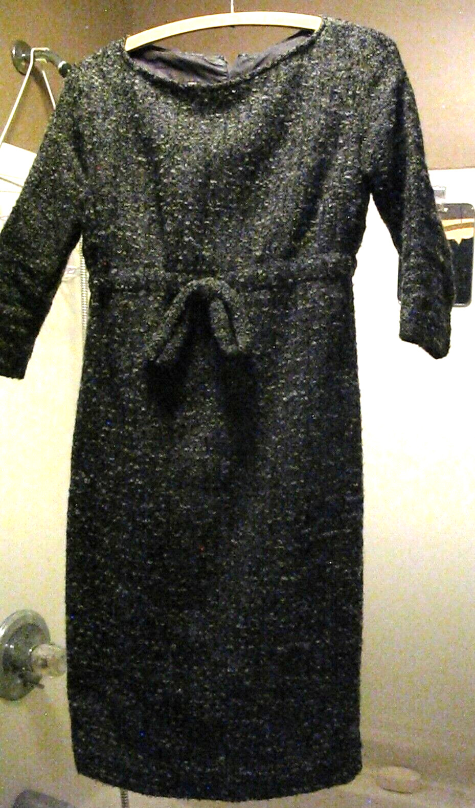 BLEEKER STREET VINTAGE MOD SHEATH DRESS Jackie Kennedy Style XS Wool JM