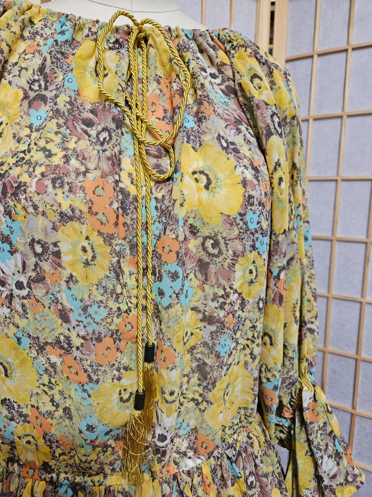 Moda International Y2K Peasant Top 1999 Hippy Blouse Victoria’s Secret