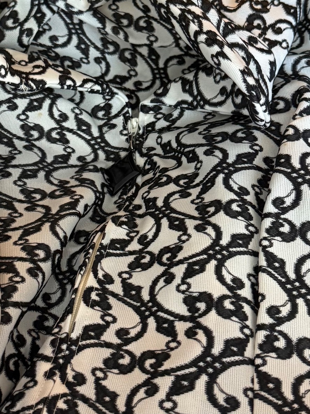 Vintage 1970s MSK Graphic Scroll Print Shirt Dress.
