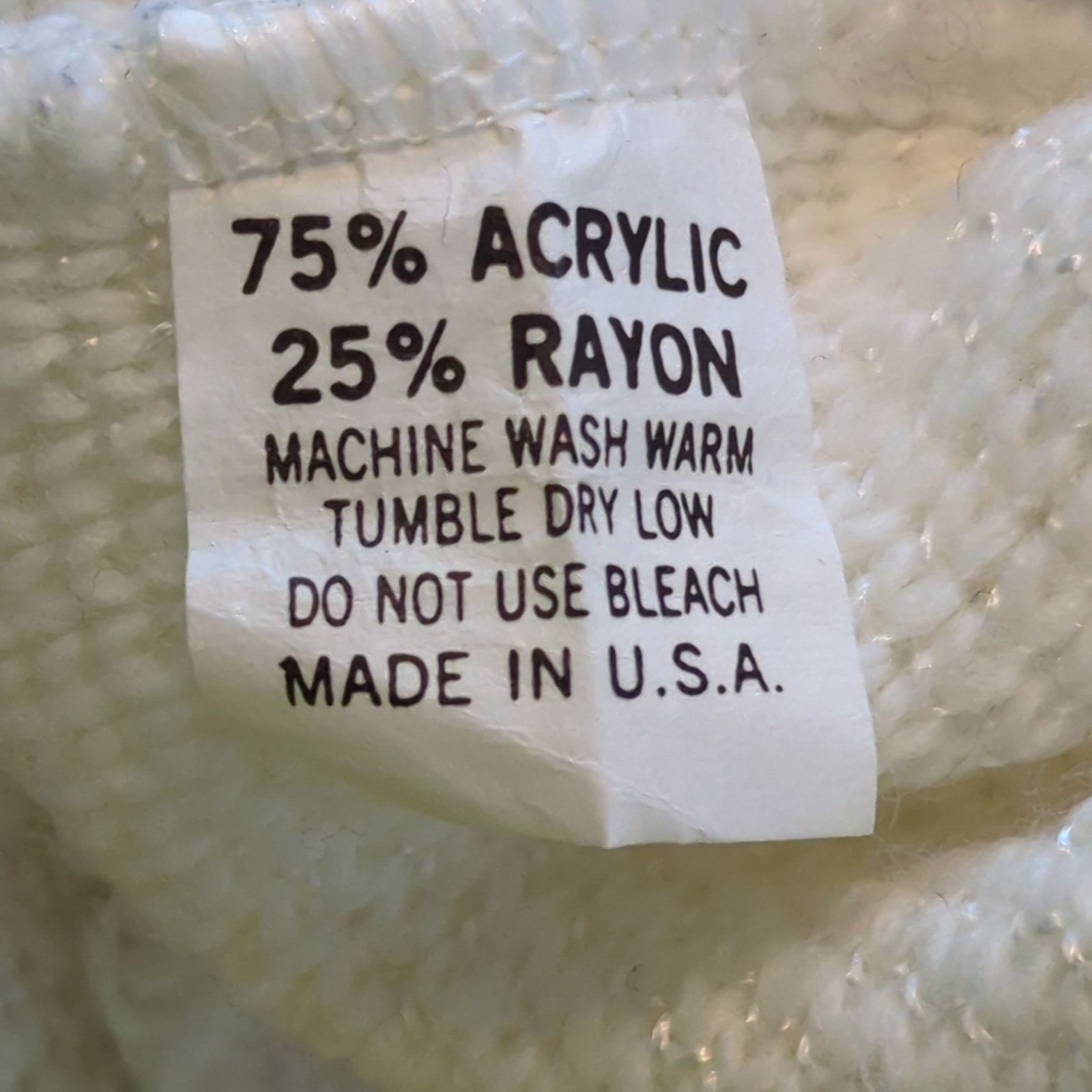 Vintage AREA by TAG White Knit Women’s XL Sweater Geometric diamond 80s 90s