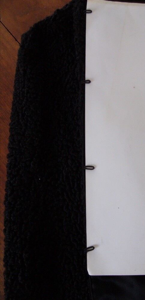 Vintage Florence Rosenberg Curly Persian Lambs Wool Scalloped Hem Cape Exc Cdn