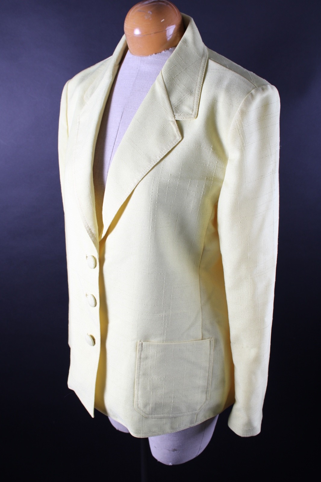Vintage 1970s Lilli Ann Yellow Blazer Suit Jacket Women’s Size Large