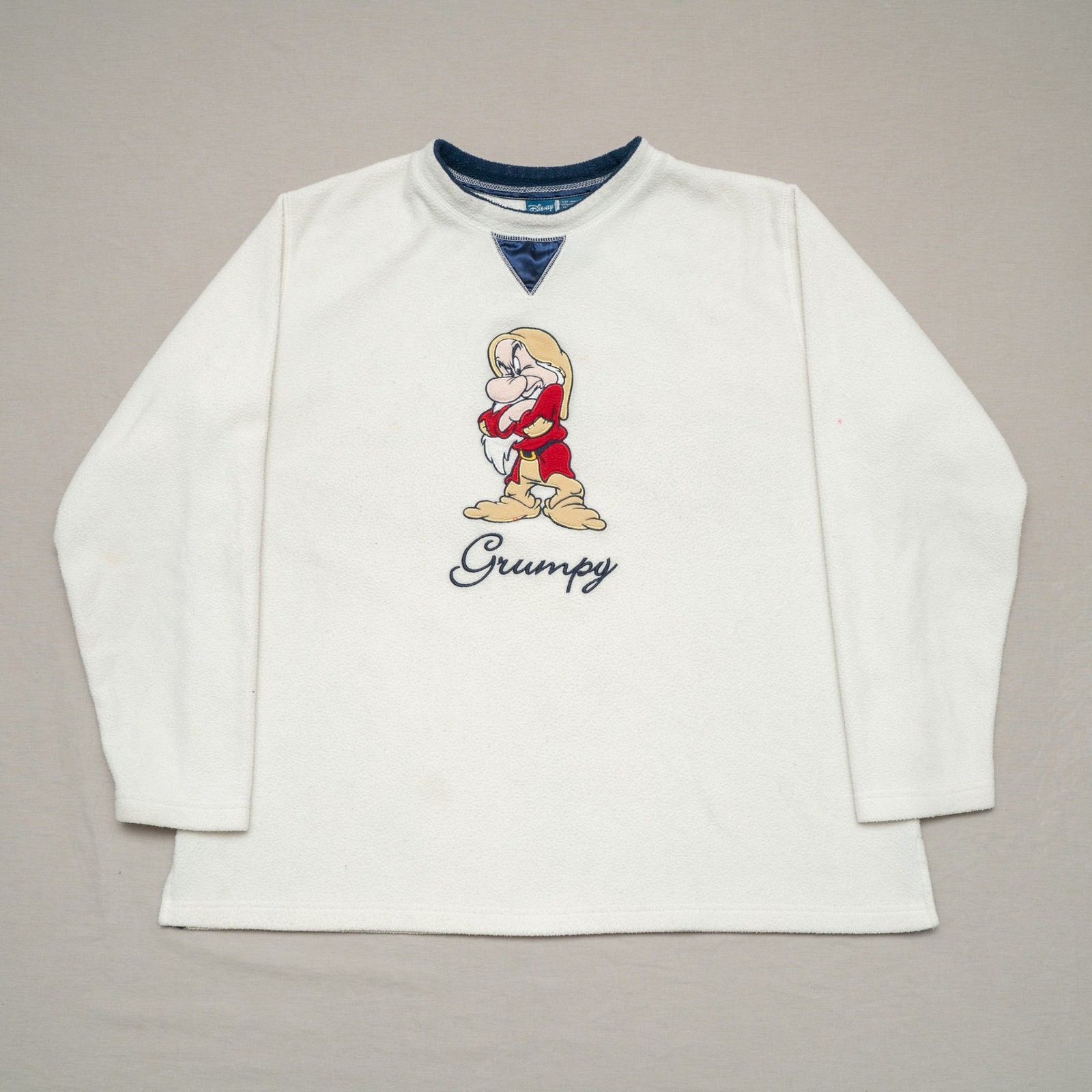 Vintage Y2k 2000s Grumpy Snow White 7 Dwarfs Disney Womens Fleece Pullover XL