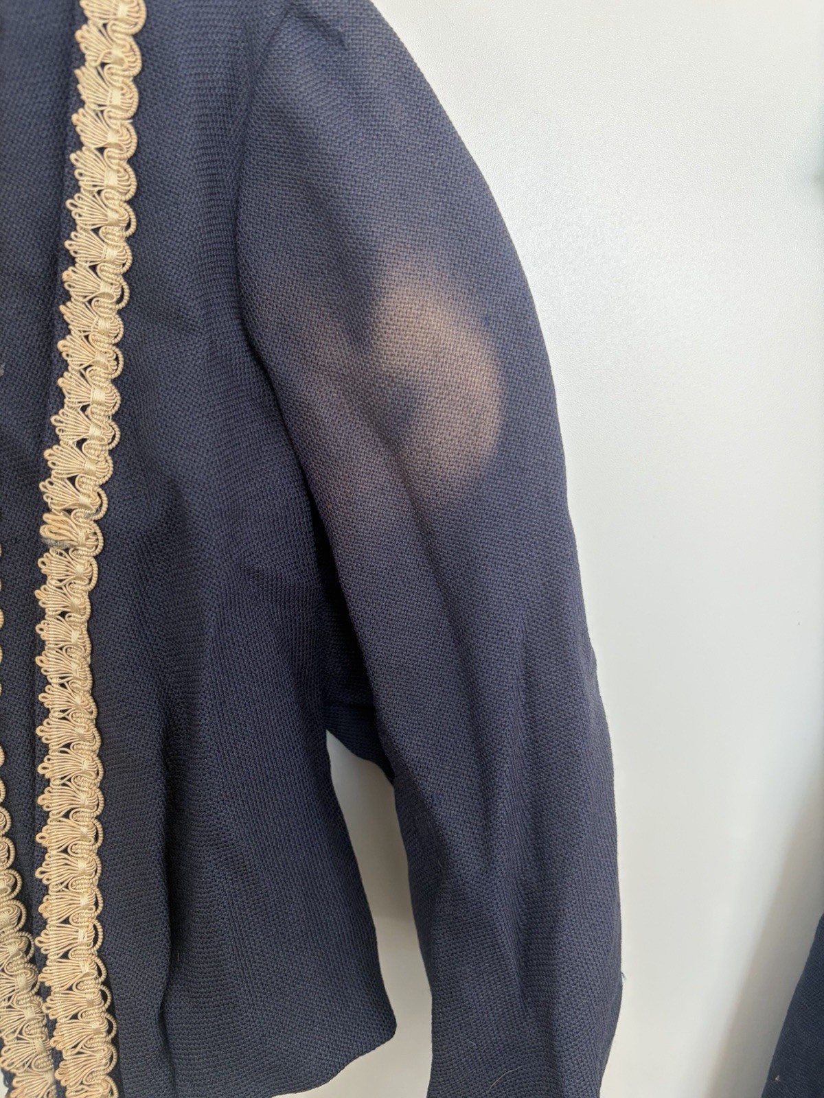 Victorian Heavy Blue Winter Walking Suit