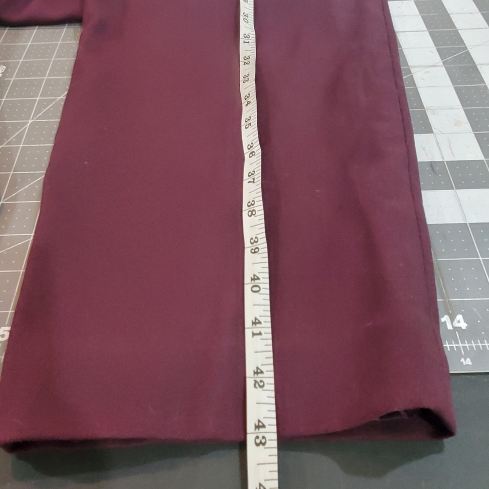Vintage 90s Purple Wool Super High Rise Pleated Trouser Casual Pants Size 12