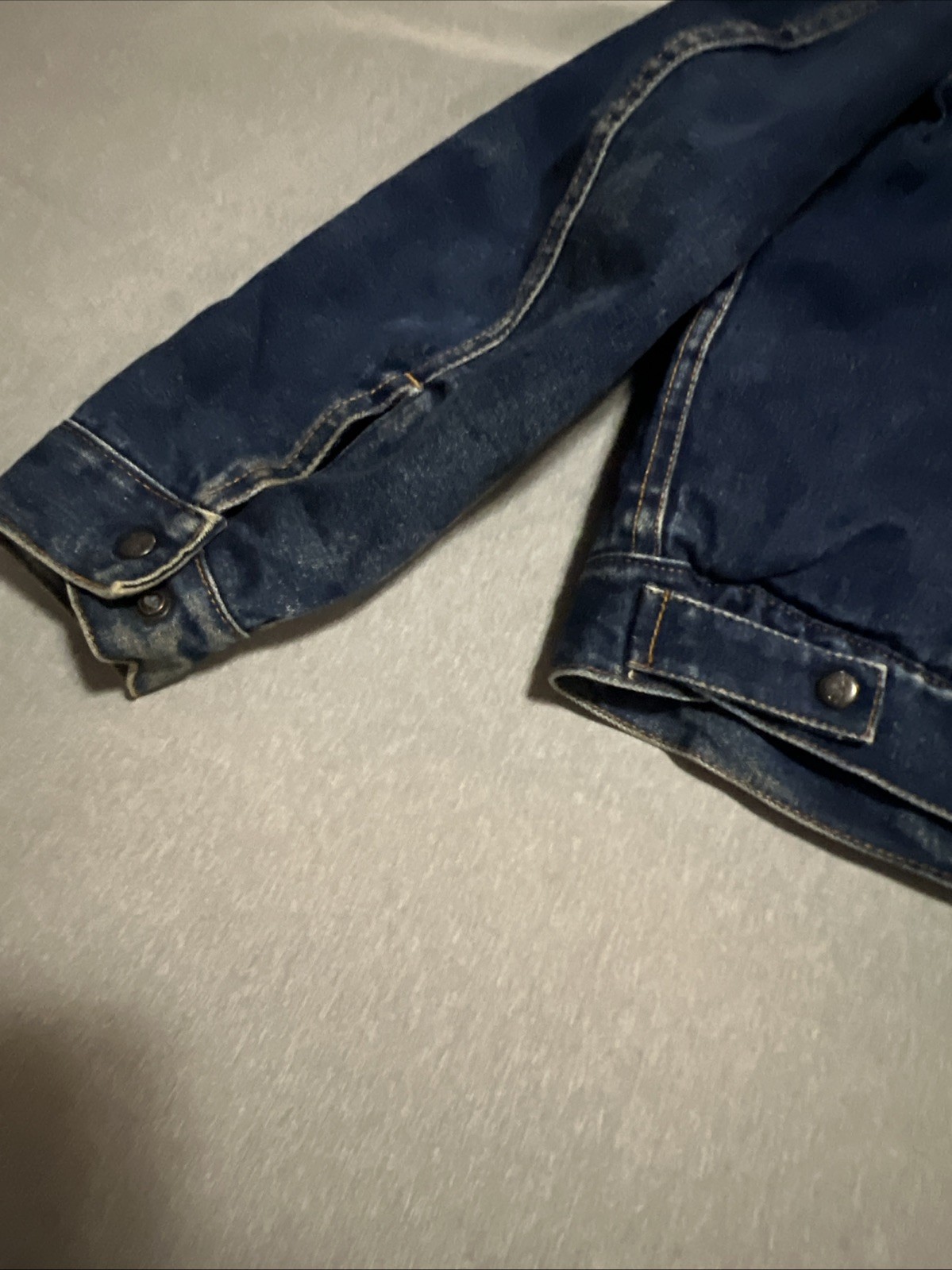 Silver Spur AZ Sherpa Lined Denim Jacket LG Western Wear Trucker Free Shipping