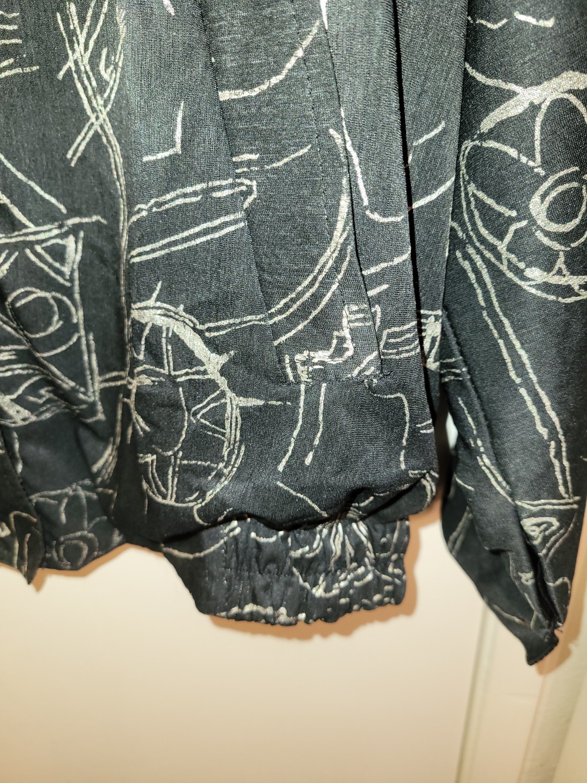 Vintage 1990s, Jacket, Women’s, Medium, Black and Gold Details