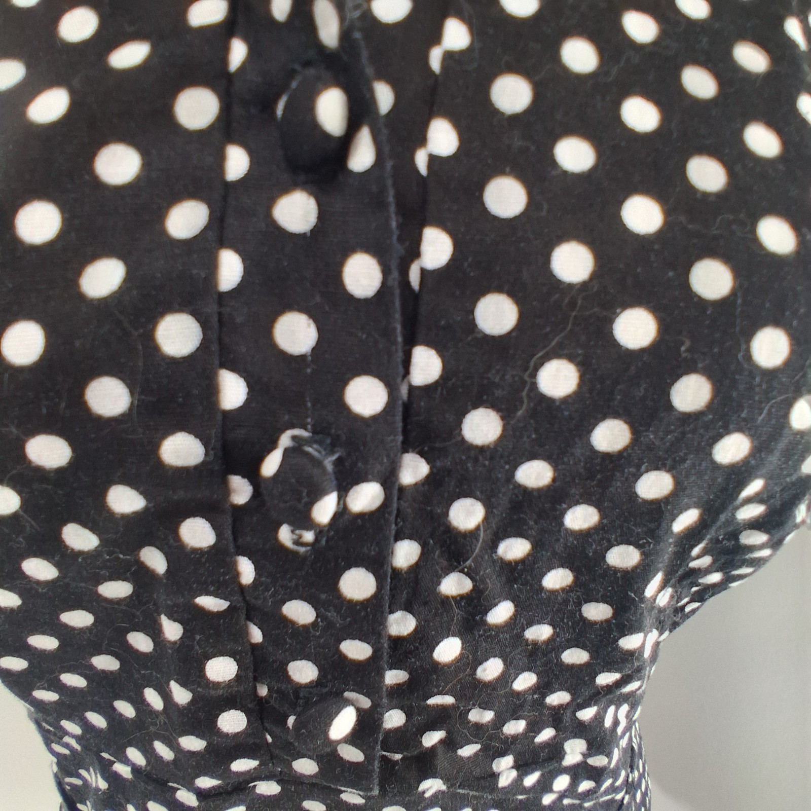 Vintage Midi Dress Polka Dot Size Large Rockabilly Fit & Flare Cap Sleeve Y2K