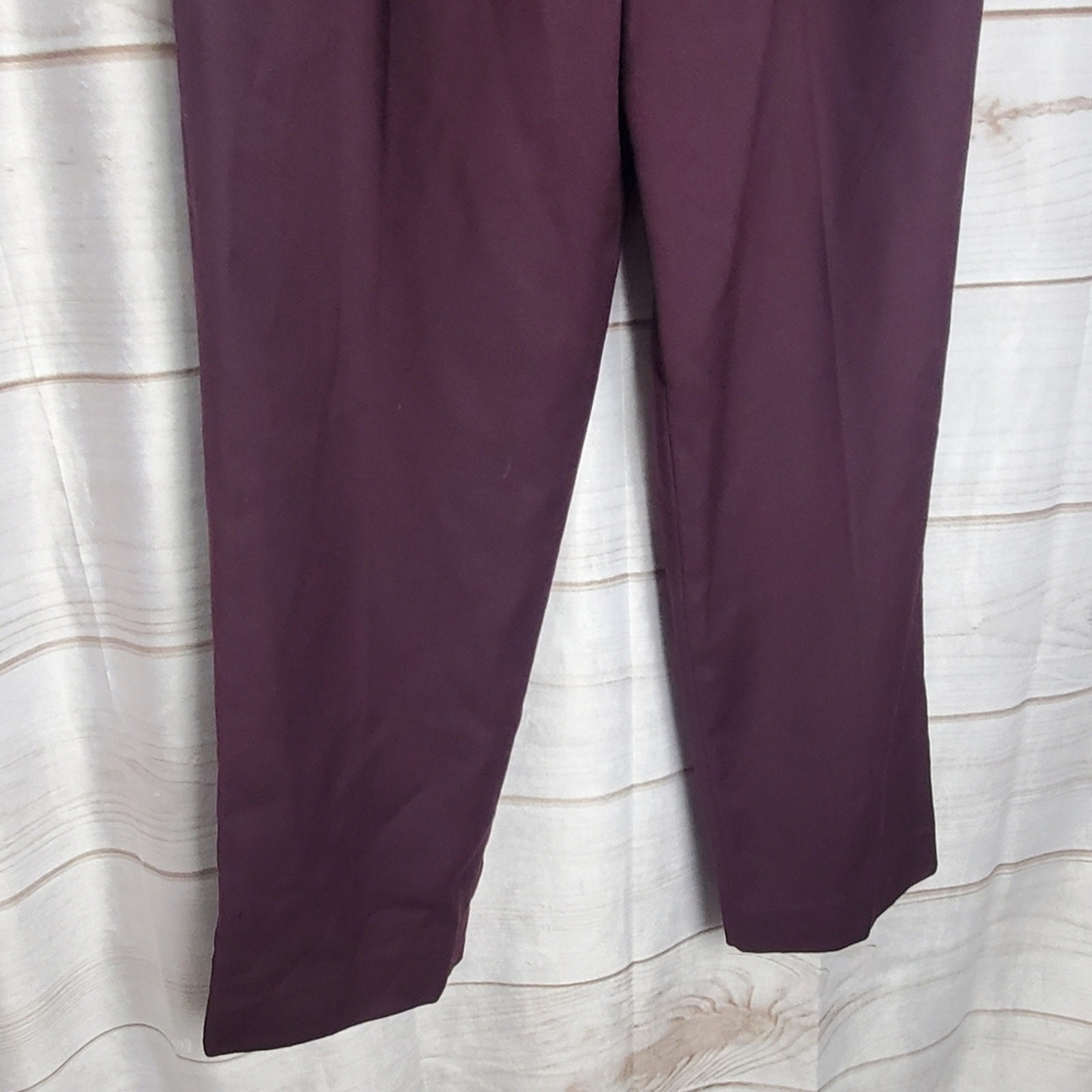 Vintage 90s Purple Wool Super High Rise Pleated Trouser Casual Pants Size 12