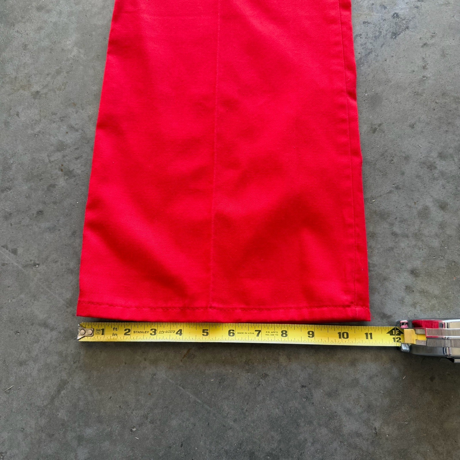 VTG 70s Red Front Pocket Flared Poly Cotton Women’s Pants 25 x 31 High Waist