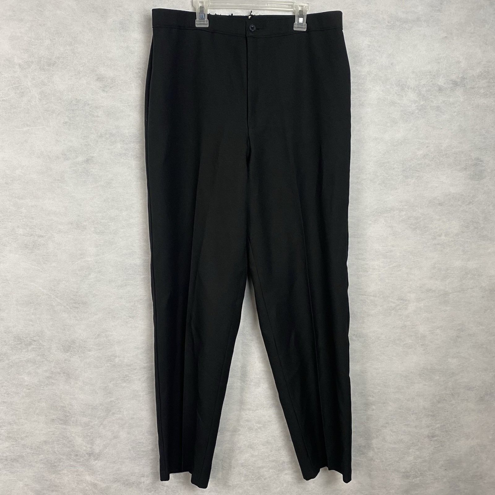 Vtg 70s Levi’s Bend Over Pants Women’s 34×30.5 Black Polyester Slacks Flaw