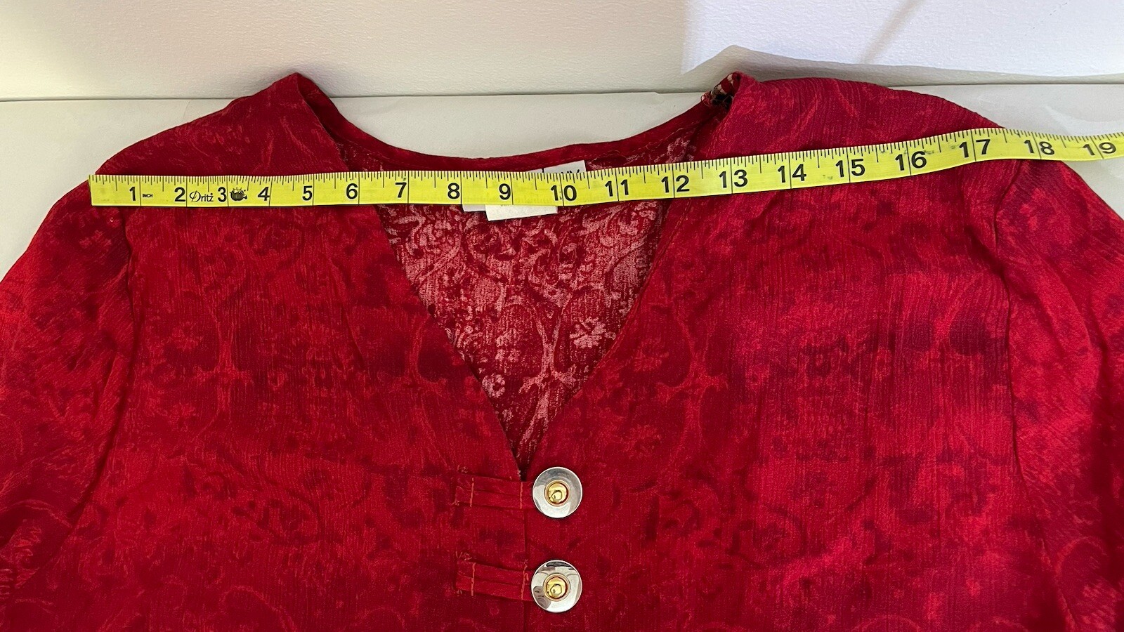 Vintage Sharon Anthony Women’s Red Multi Design Tunic Blouse Size 20W-Rare