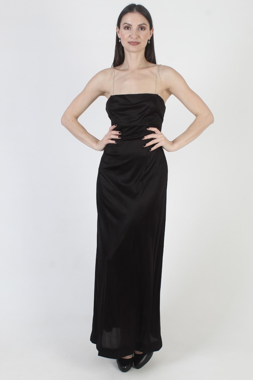 Vtg Perullo For Fred Perlberg Dress I Magnin Mid Century MCM 50s Evening Gown