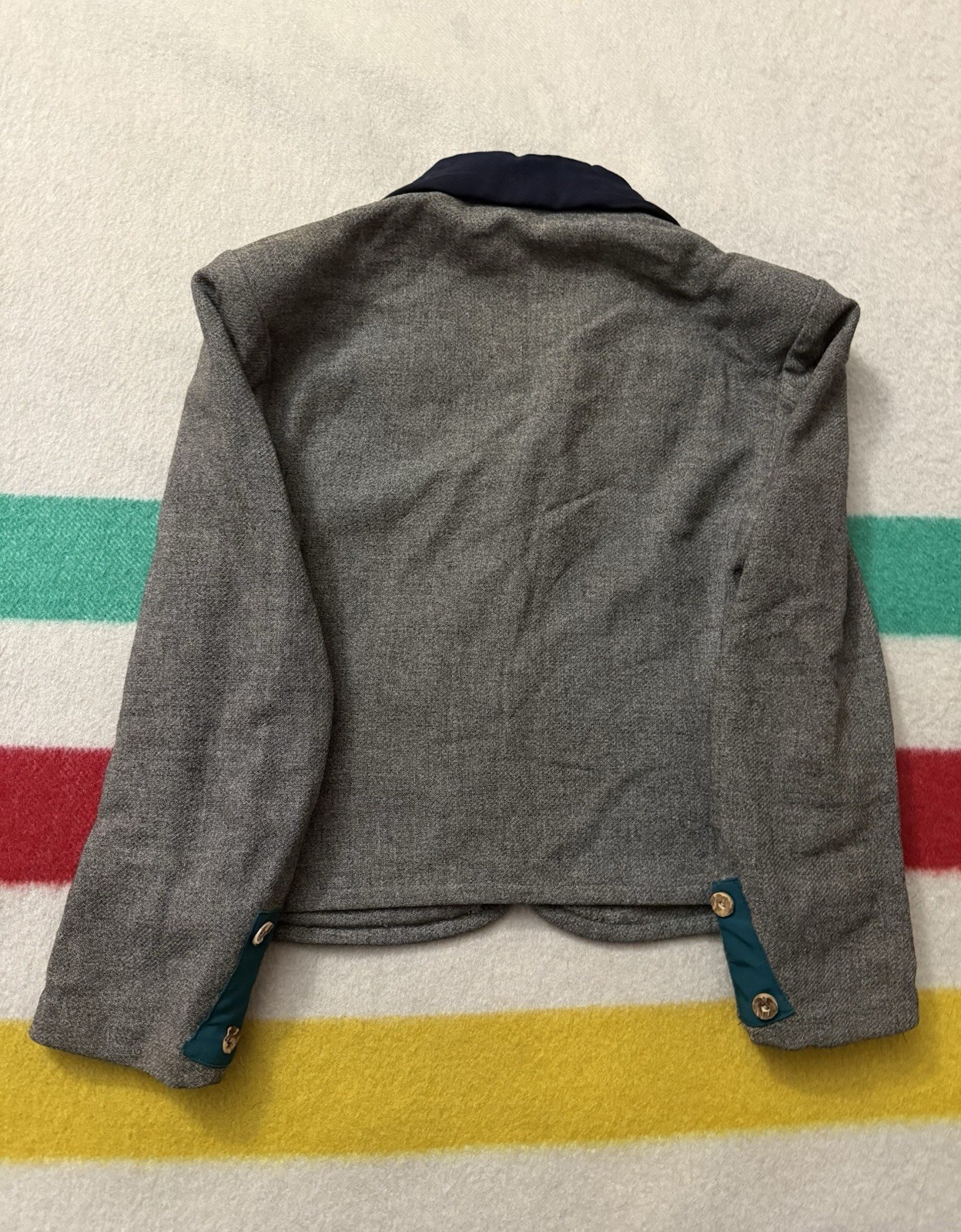 1:1 True Vintage Antique 10s 20s 30s Tweed Cropped Jacket ExtraSmall XS Handmade