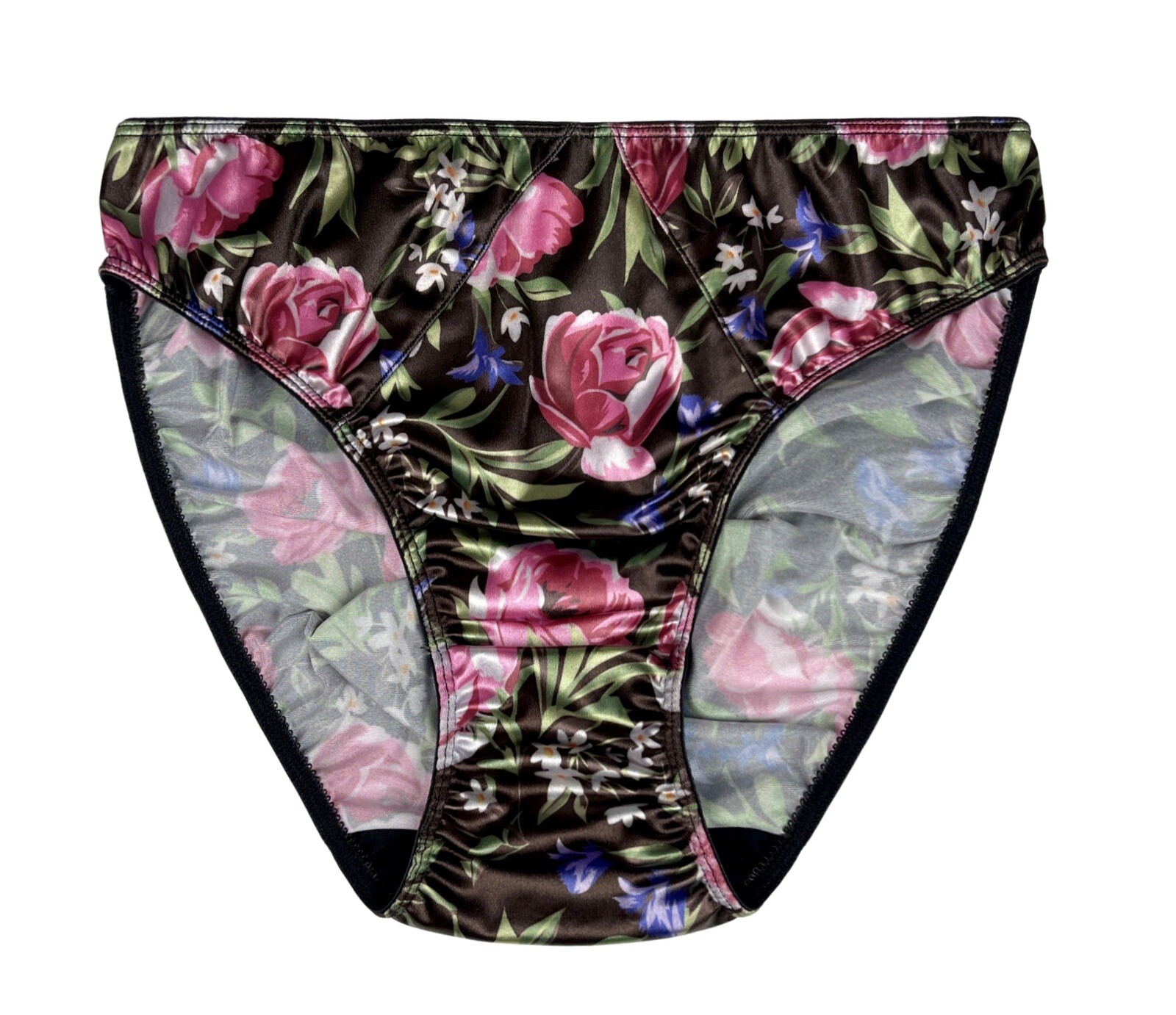 Second Skin Satin Hipster Panty Rose Floral Print 2XL