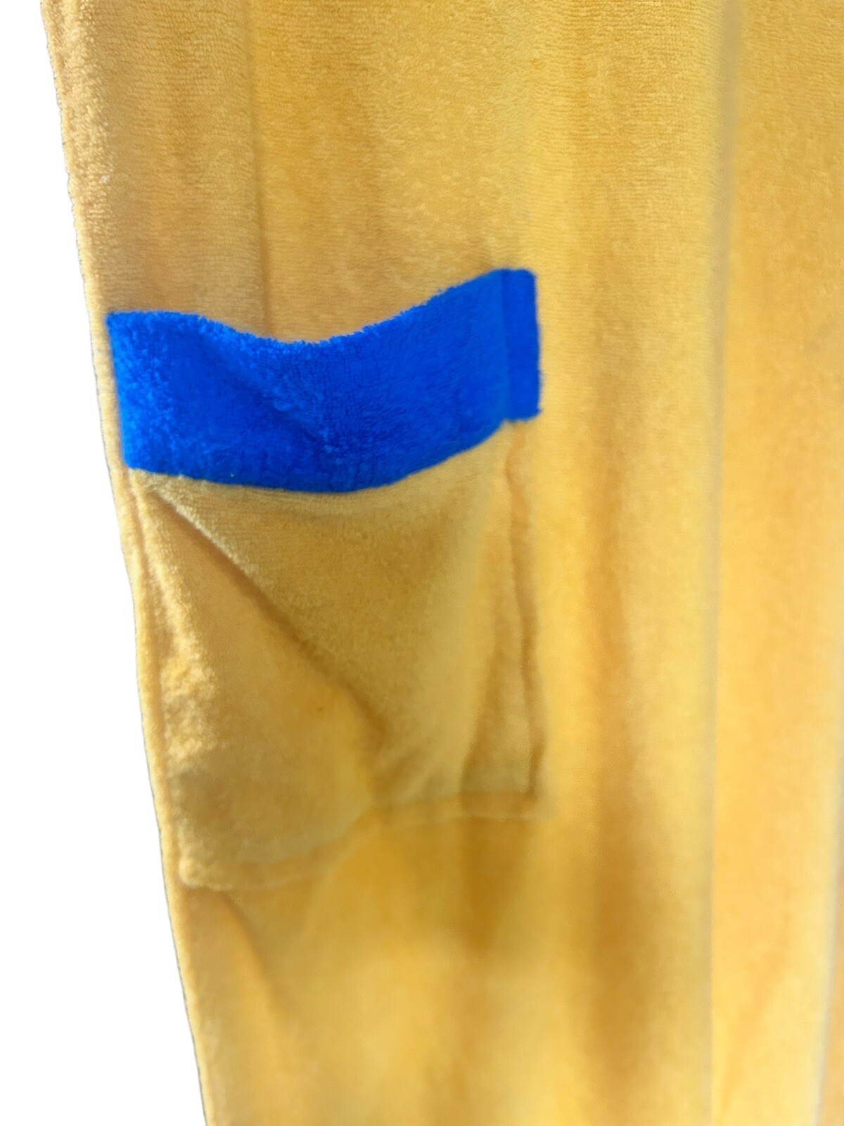 VTG MR.B’s California RETRO TERRY CLOTH TOWEL MINI DRESS COVER UP YELLOW SZ M