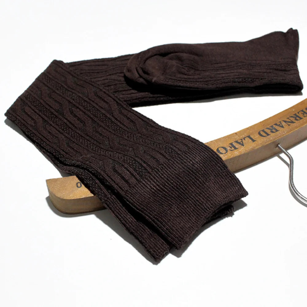 Ladies Women Knitted Thigh-High over the Knee Socks Solid Color Winter Long