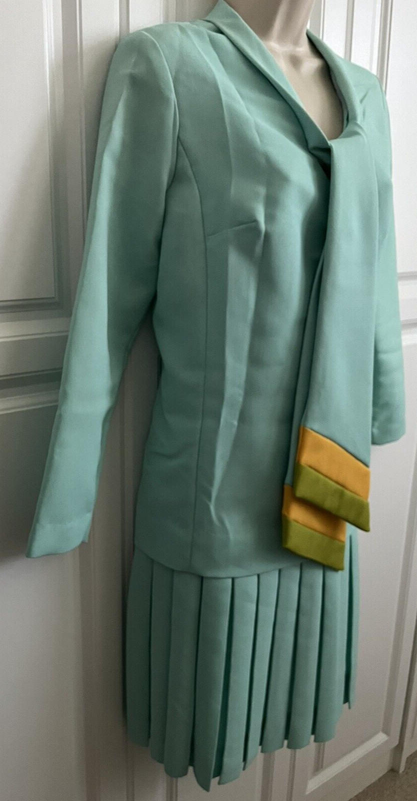 Vintage Barbie Look Sea Green Nautical Sailor Style Dress Eisenberg California S